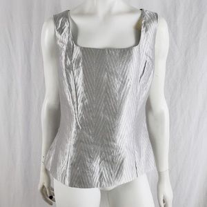 Doncaster Top Sleeveless Metallic Shimmer Quilted